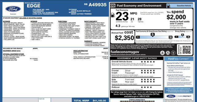 2024 ford edge sel