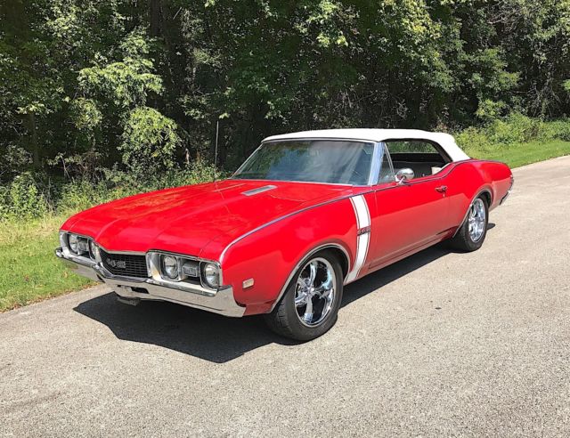 1968 rare 442 convertible 400 factory 4spd solid car beautiful scarlet and white