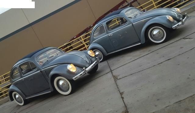 1954 classic three fold ragtop oval window bug