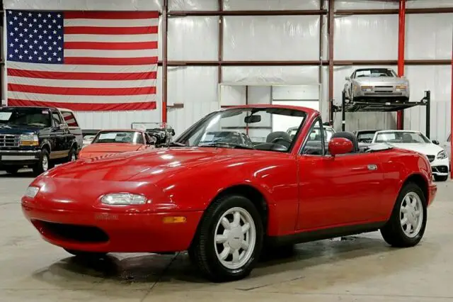 1992 mazda mx-5 miata 73330 miles red convertible 1.6l 4 cylinder 5-speed manua