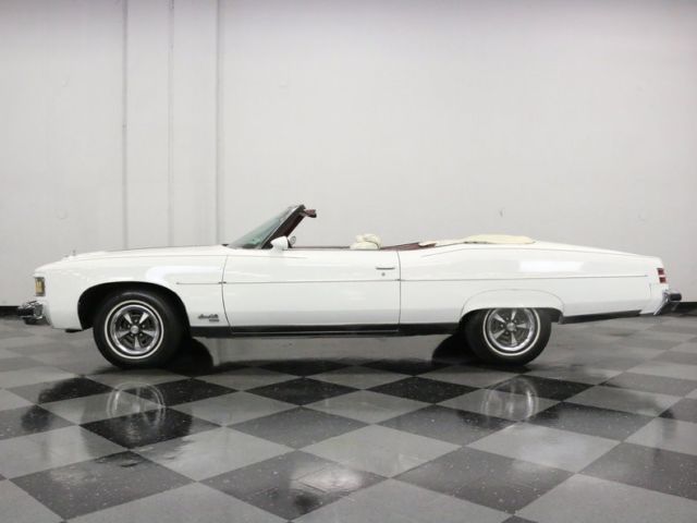 1975 pontiac grand ville 81065 miles white convertible 455 v8 3-speed automatic