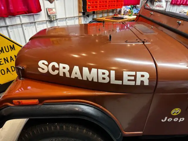 1982 jeep cj pickup orange 4wd manual scrambler