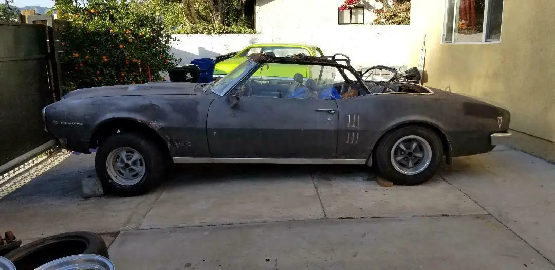 1968 pontiac firebird convertible 4-speed formula 400 california project