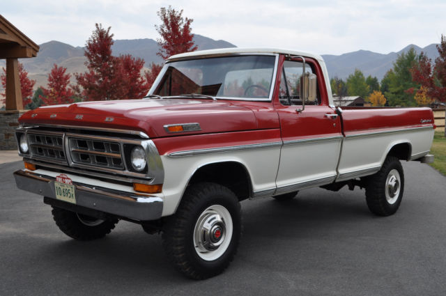 1971 ford f-250 sport custom highboy 4x4 red/white great condition 2nd owner