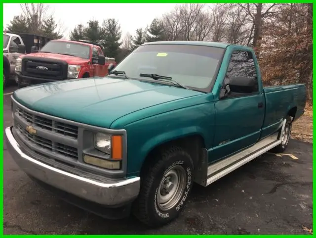used 94 chevrolet silverado c/k 1500 4.3l v6 auto rwd pickup work truck teal