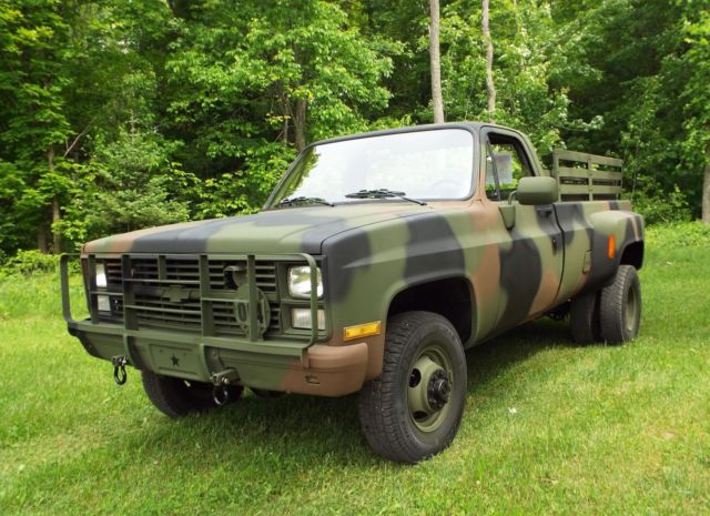 1986 chevrolet m1028a2, military 4x4 diesel 5/4 ton pickup