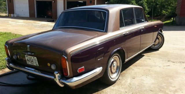 all original 1972 rolls royce silver shadow w/ two-tone rose & bronze exterior