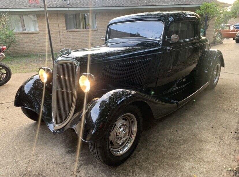 1934 ford 3 window coupe 69 chevy 350 5 spd manual trans