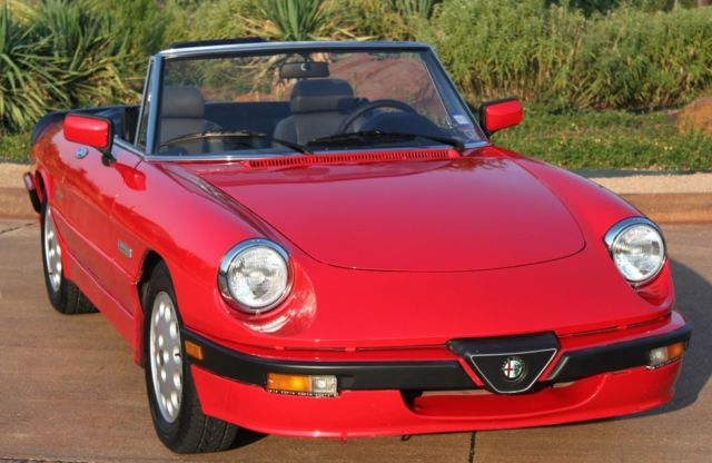 1989 alfa romeo spider – quadrifoglio, removable hardtop, leather seats