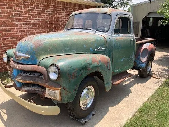 1954 1955 chevrolet 3100 five window pickup; 1954; restore or rod; has patina