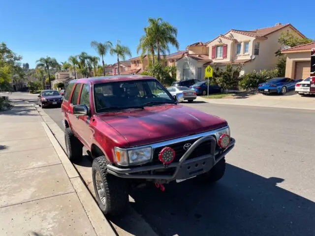 1993 toyota 4runner suv red 4wd automatic vn39 sr5