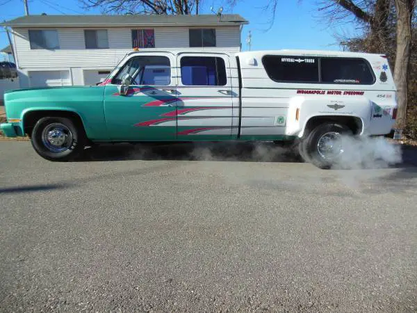 1989 chevy silverado 3500 dually crewcab, 73rd indy 500 safety truck one of one