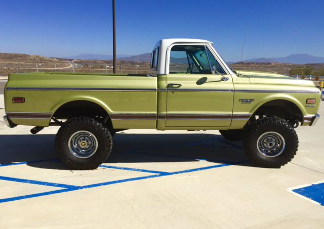 1970 chevrolet k10 4x4 custom short bed truck 4wd "mountain dew" 4" lift