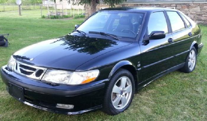 2002 saab 9-3 se turbo 2.0l pristine hatchback one owner black 4-door manual in sayre, pa