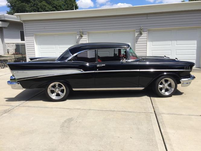 1957 chevrolet bel air 150/210 black exterior for sale in dresden, north dakota