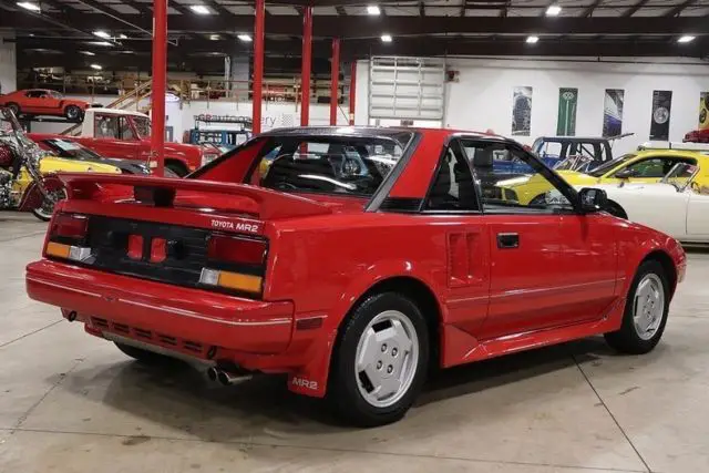 1986 toyota mr2 94388 miles super red ii coupe 1.6l l4 5 speed manual