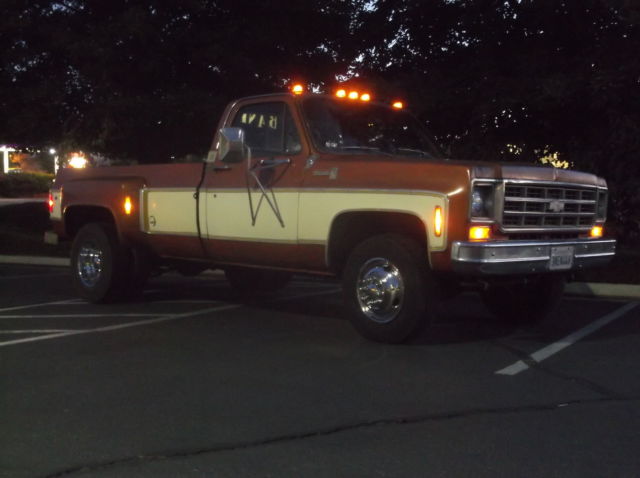 1977 chevy c 30 silverado camper special 1 ton dually day cab 454 truck cold ac!