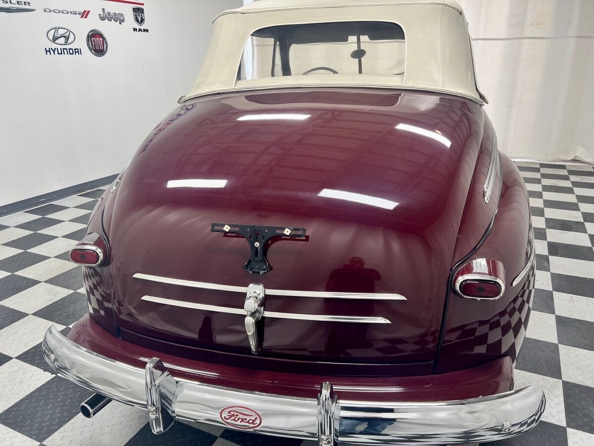 1946 ford super deluxe convertible red rwd manual