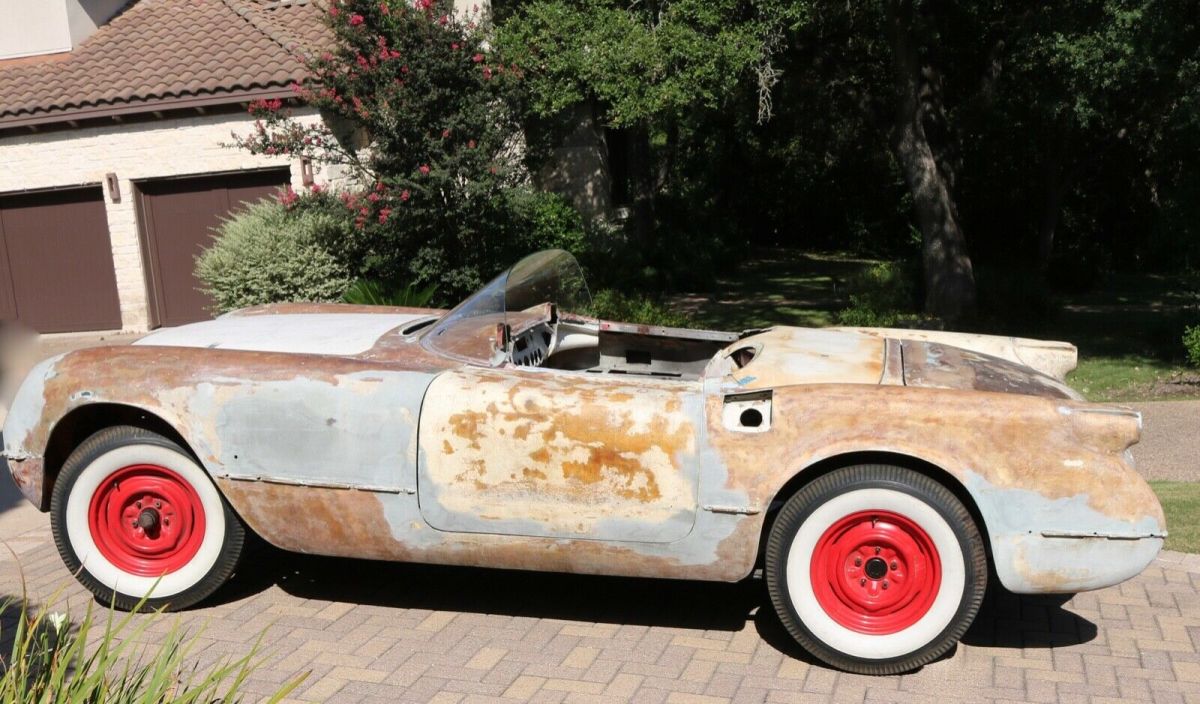 1954 corvette project car resto rod with 1953 vette body & restored chassis