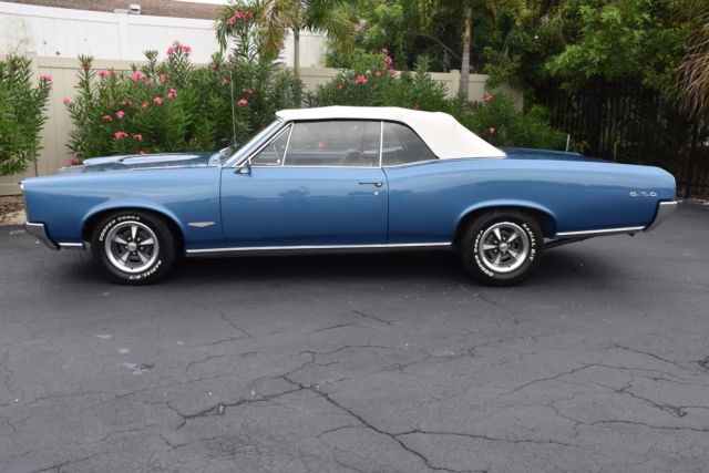 1966 pontiac gto convertible 389ci v8 4-speed ps pb 0 fontaine blue convertible