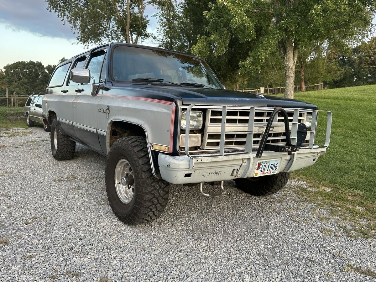 1985 chevrolet k10 suburban suv blue k10