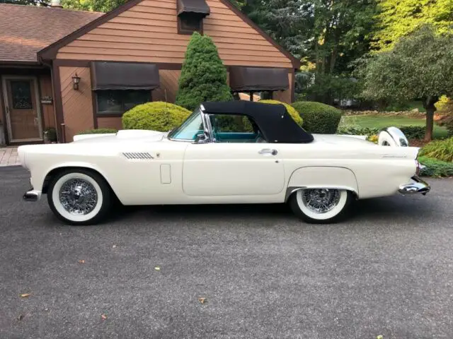 1956 ford thunderbird white 312v8 auto a/c $90000 invested!!!!!