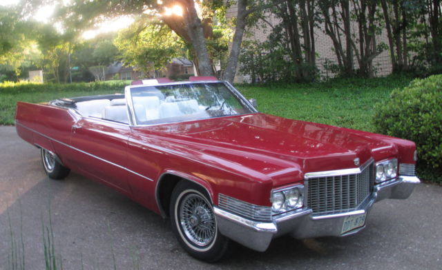 1970 cadillac deville convertible w dayton wire wheels & working air conditioner