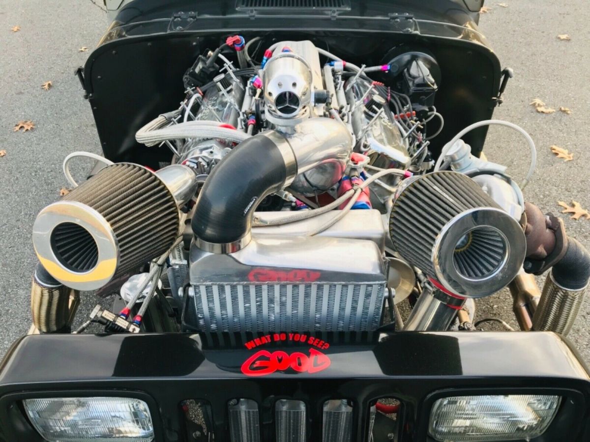 rat rod street rod jeep big block 454 twin turbo custom build / no reserve