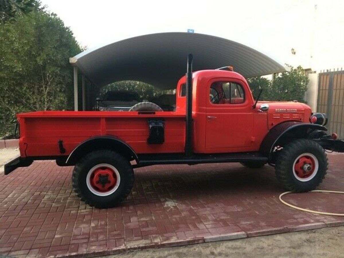 dodge power wagon 1951 red black color