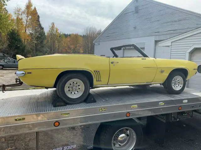 rare combination 1969 camaro project car true rs ss convertable factory air