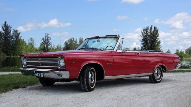 1965 plymouth satellite convertible "frame off-1 of 21 factory 426 wedge cv"