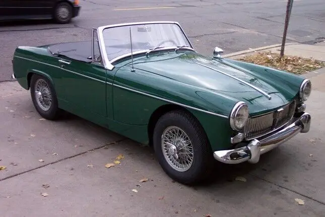 mg midget mkll 1966. british racing green—immaculate (mg b)) complete