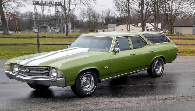 71 chevelle concours station wagon 307ci auto trans third row equipped