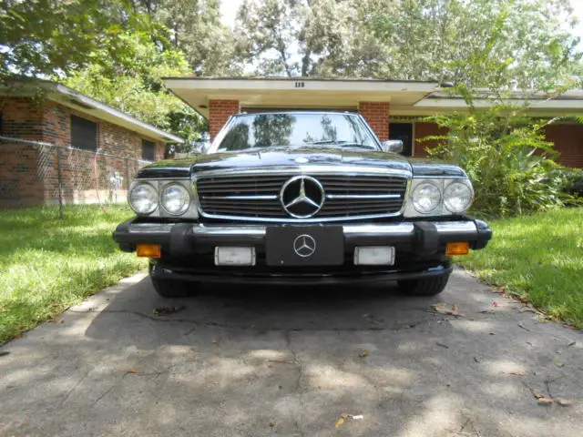 mercedes 560 sl 1989 57,000 miles black with black leather conv/hardtop