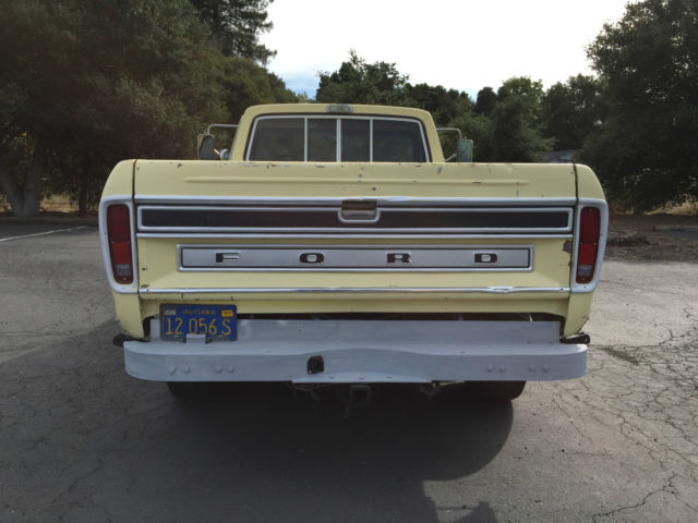 1973 ford f-350 super camper ranger xlt, original 460 v8, factory ac, nice truck