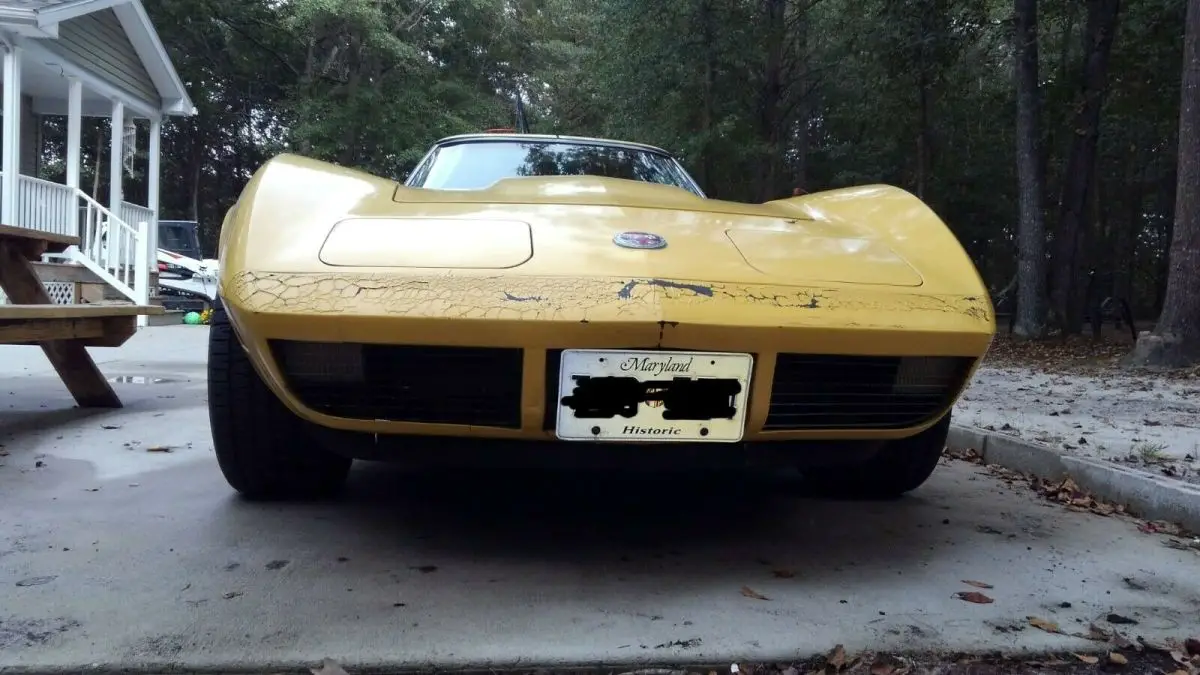 1973 chevy corvette stingray yellow coupe matching numbers