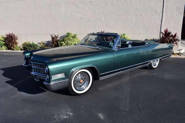1966 cadillac eldorado 0 tropic green firemist poly convertible 429c.i. turbo-h