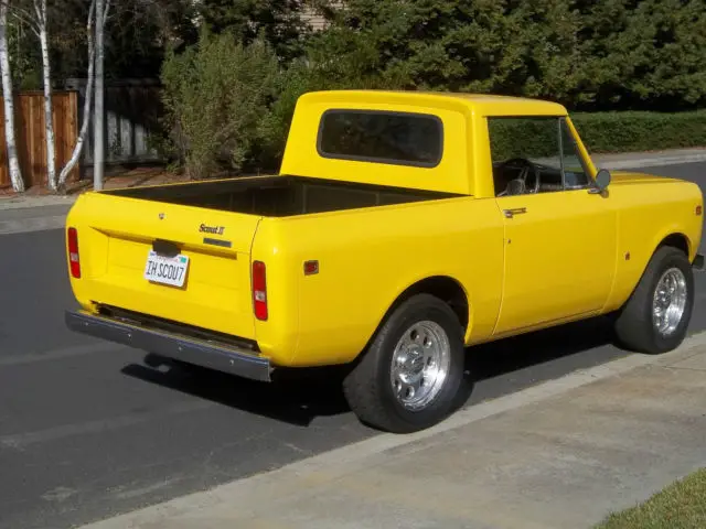 scout yellow 2 door half cab right hand drive