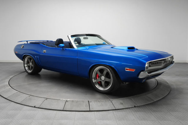 1971 dodge challenger r/t 1353 miles metallic blue convertible 6.1 liter hemi v8