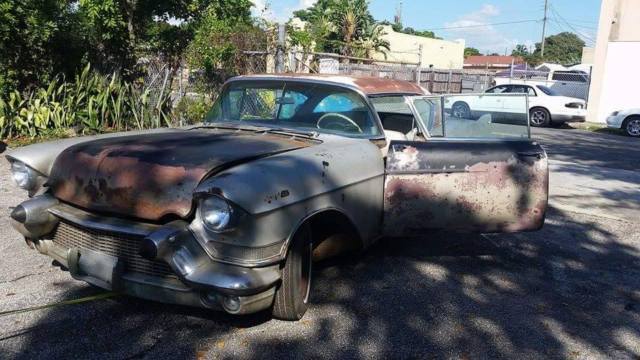 no reserve!! 1957 cdillac coupe deville 2 door hard top ac all power clear title