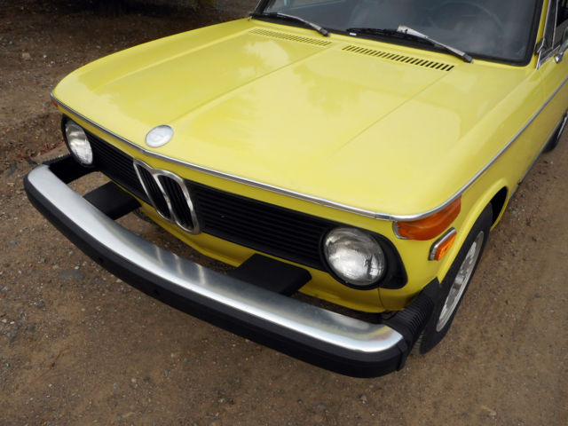 rare classic 1976 bmw 2002a! nice golf yellow factory sunroof california car!