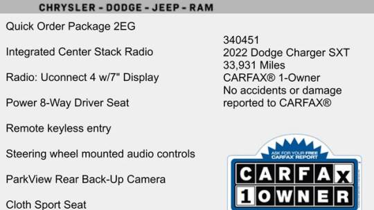 2022 dodge charger sxt