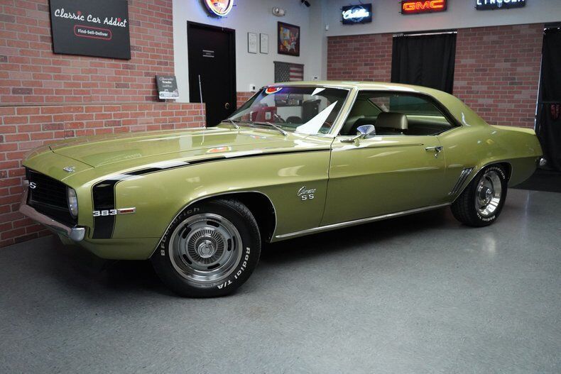 1969 chevrolet camaro 801 miles frost green poly convertible 383 stroker automa