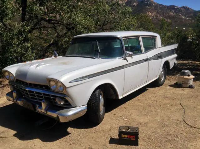 1959 rambler 4 door, 6 cylinder, faded lilac color, solid body, no rust