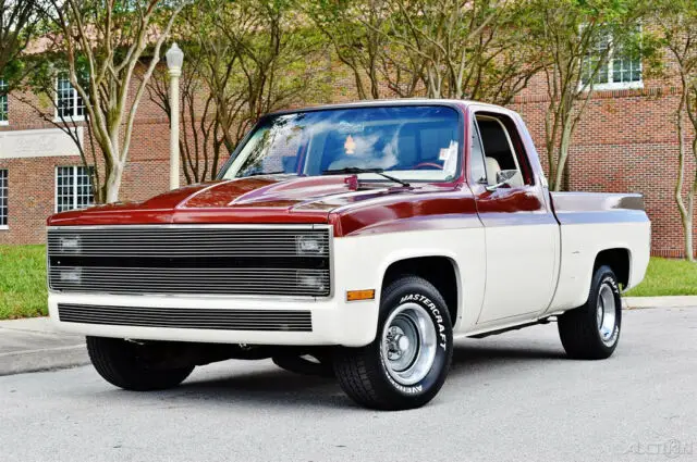 custom 1985 gmc sierra c1500 5l v8 rwd auto a/c simply stunning leather