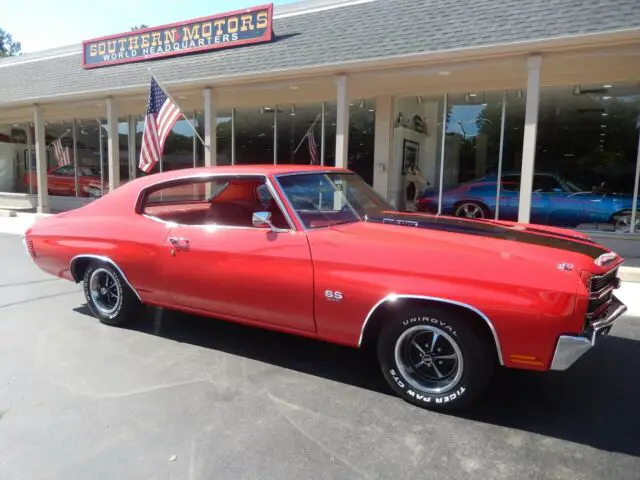 1970 chevrolet chevelle ss cranberry red ls5 454 car with a/c