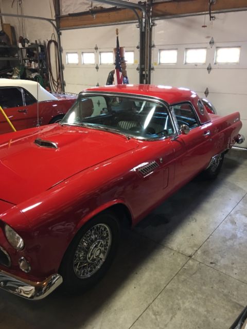 1956 ford thunderbird , 312 v8 4barrel automatic , wire wheels , nice car, p/s