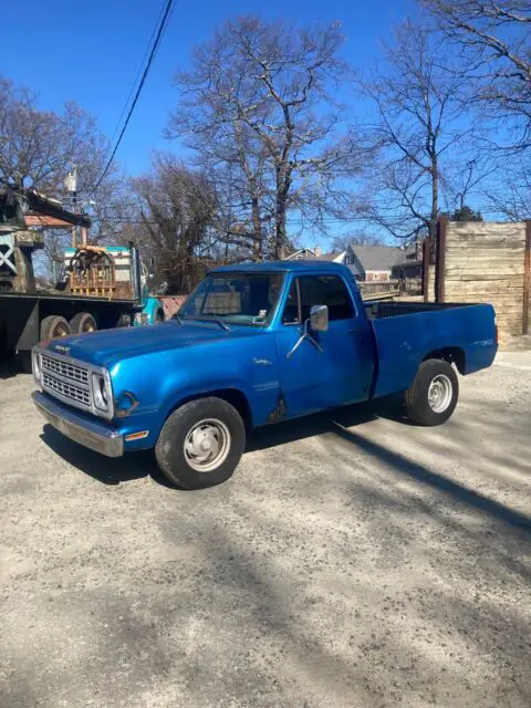 1979 dodge d150 pickup blue rwd automatic base