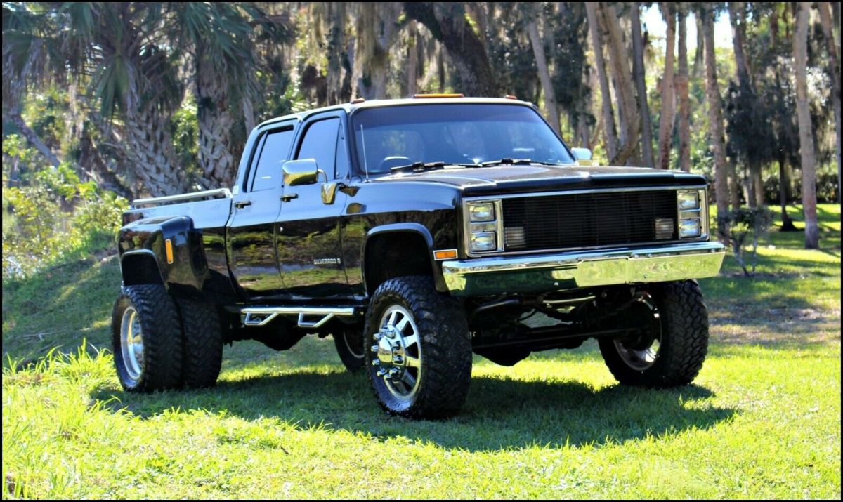 1988 chevy silverado k30 4x4 square body dually crew cab 1-ton duramax