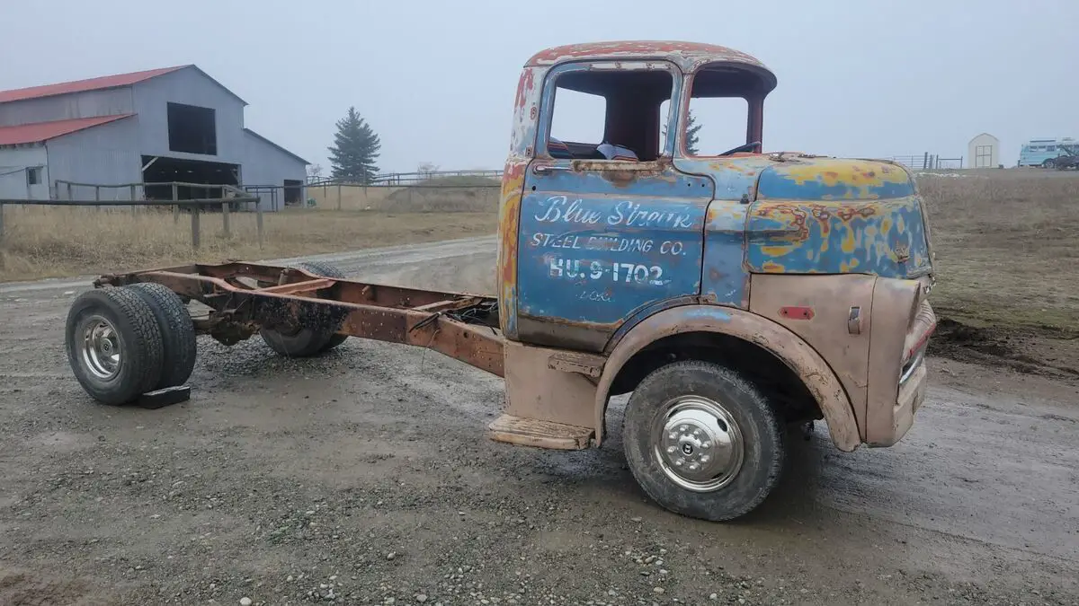 1958 dodge coe cabover truck: lcf snubnose hot rat rod lead sled hauler project